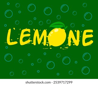 Lemon Vetor Design. ilustração do fundo da frase Fruta de limão.