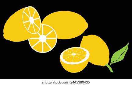 Lemon  Vector Design And Illustration Bundle.