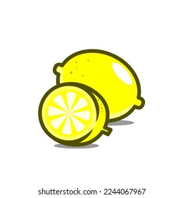 Lemon vector design with white background