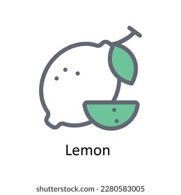 Symbole von Lemon Vector Fill. Einfache Stockillustrationsmaterial