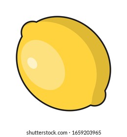lemon vector flat color icon 