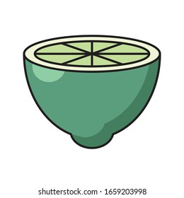 lemon vector flat color icon 