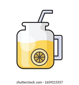 Detox Cocktail Lemon Ginger Vector Illustration Stock Vector (Royalty ...