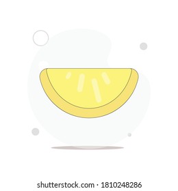 lemon vector flat illustration on white