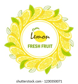 lemon vector frame, vector illustration isolated on white background, line art decorative lemon frame for design cosmetic, natural medicine, herbal tea, food menu