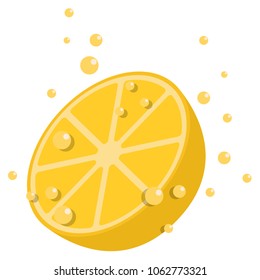 Lemon vector. free space for text. wallpaper. background. Lemon soda vector.