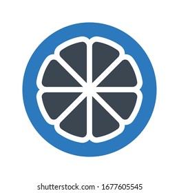 icono de color de glifo vectorial de limón 