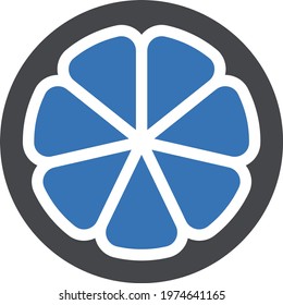 lemon vector glyph color icon