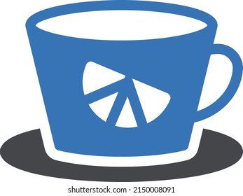 lemon vector glyph color icon