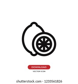 Lemon vector icon