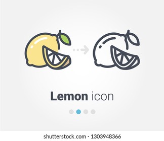 lemon vector icon