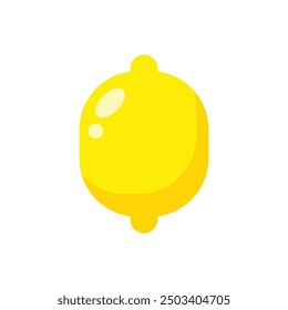 Icono de Vector de limón. Ilustración plana de cítricos - limón amarillo maduro. Nutrición, dieta, concepto de vitaminas.