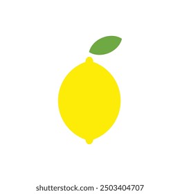 Icono de Vector de limón. Ilustración plana de cítricos - limón amarillo maduro. Nutrición, dieta, concepto de vitaminas.