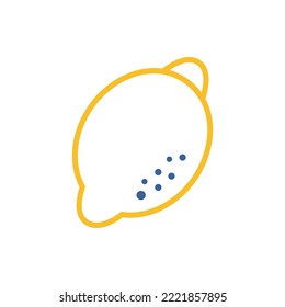 Lemon vector icon. Graph symbol for food and drinks web site, apps design, mobile apps and print media, logo, UI