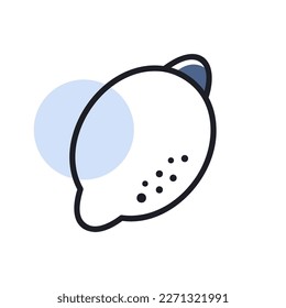 Lemon vector icon. Graph symbol for food and drinks web site, apps design, mobile apps and print media, logo, UI