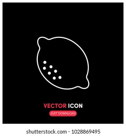 Lemon Vector Icon Illustration