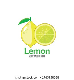 ZitronenVektorsymbol, einzelne auf weißem Hintergrund. Sommerfrucht