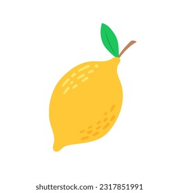 lemon vector icon illustration isolated on white background. Limon icon.