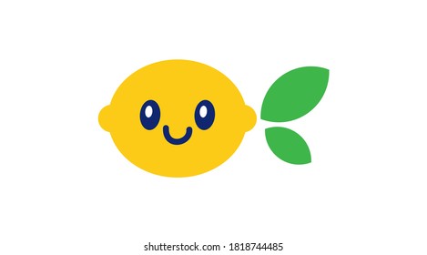 Lemon vector icon. Lemon vector logo.