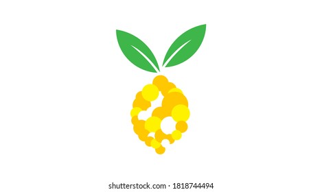 Lemon vector icon. Lemon vector logo.