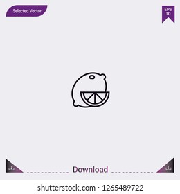 Lemon vector icon. Modern, simple, isolated, flat best quality icon for web site designs or mobile apps. Vector illustration eps10.