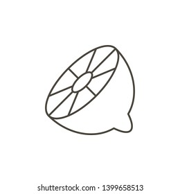 Lemon vector icon. Simple element illustration from food concept. Lemon vector icon. Drink concept vector illustration. on white background