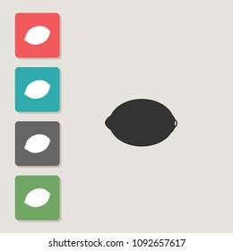 Lemon - vector icon. Symbol for web, infographics, print design and mobile UX/UI kit. Vector illustration, EPS10.