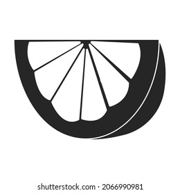 Icono vectorial de limón.Icono vector negro aislado en limón de fondo blanco.