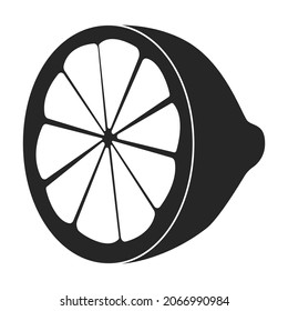 Lemon vector icon.Black vector icon isolated on white background lemon.