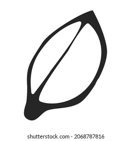 Limonenvektorsymbol.Schwarze Vektorsymbol einzeln auf weißer Hintergrund-Zitrone.