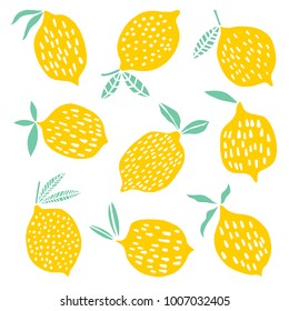 Lemon Seamless Pattern Vector Illustration Summer Stock Vector (Royalty ...