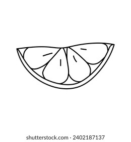 Lemon. Vector illustration in doodle style. Isolated on white background