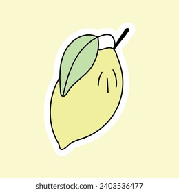 Limón. Ilustración vectorial en estilo doodle.