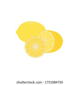 Lemon. Vector illustration of flat style