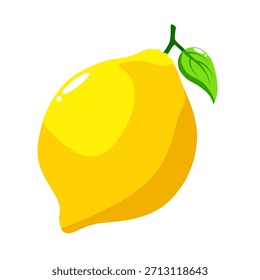 Ilustración vectorial de limón. Gráfico de limón fresco. Ideal para el diseño de envases, marcas, etiquetas, menús, carteles de comida, gráficos digitales y contenido de estilo de vida saludable