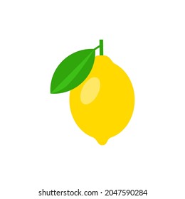 Ilustración vectorial de limón aislada en fondo blanco