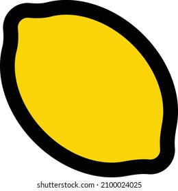 lemon vector illustration isolated on a transparent background. stroke vector icons for concept or web graphics.