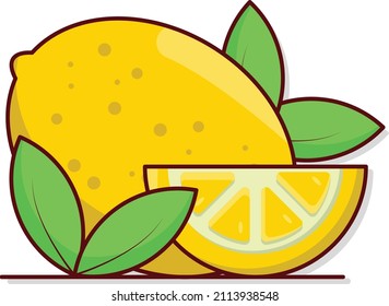 lemon Vector illustration on a transparent background.Premium quality symmbols.Vector line flat icon for concept and graphic design.
