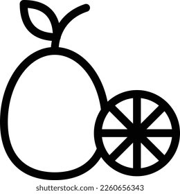 lemon Vector illustration on a transparent background. Premium quality symmbols. Thin line vector icons for concept and graphic design.