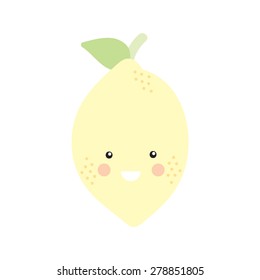 Lemon vector illustration poster