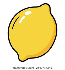 Lemon vector illustration, simple design