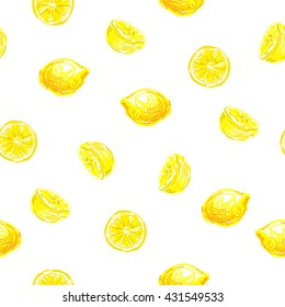 Lemon vector illustration. Textiles, background, wallpaper, fabric, seamless. yellow