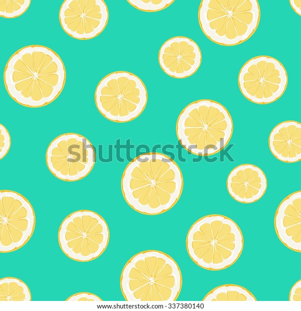 レモンのベクターイラスト 織物 背景 壁紙 布地 シームレス 黄色 のベクター画像素材 ロイヤリティフリー