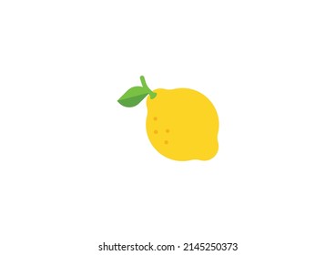Lemon Vector Isolated Emoticon. Lemon Icon