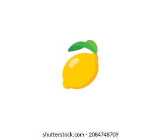 Lemon vector isolated icon. Lemon emoji illustration. Lemon vector isolated emoticon