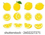 Lemon vector logo isolated on white background.	