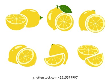 Lemon vector logo isolated on white background.	