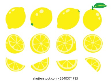 Lemon vector logo isolated on white background.	