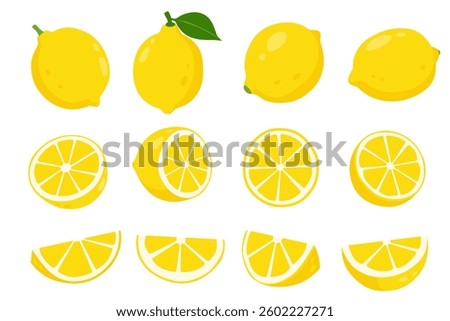 Lemon vector logo isolated on white background.	