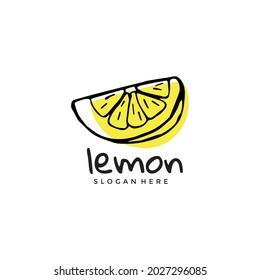 Lemon vector logo vintage hand-drawn, fresh fruit illustration symbol classic and rustic, very elegant for a company.
